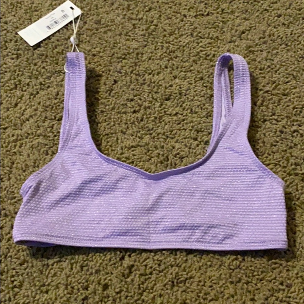 NWT Frankie’s bikini Cecilia top size small Lilac